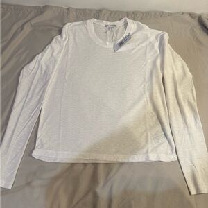 James Perse Soft White Long Sleeve Tee